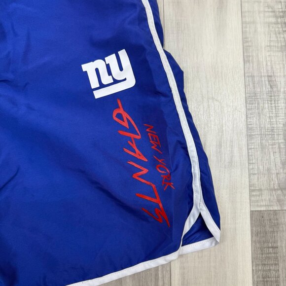✅Youth XL NFL Team Apparel New York Giants Blue Shorts W/Lining Athletic Wear - Picture 2 of 9